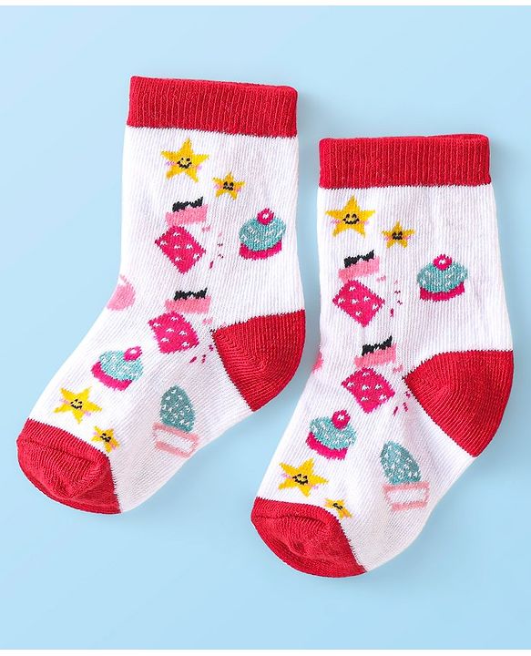 Cute Walk by Babyhug Anti-Bacterial Ankle Length Socks Bunny Design Pack of 7 - Multicolour