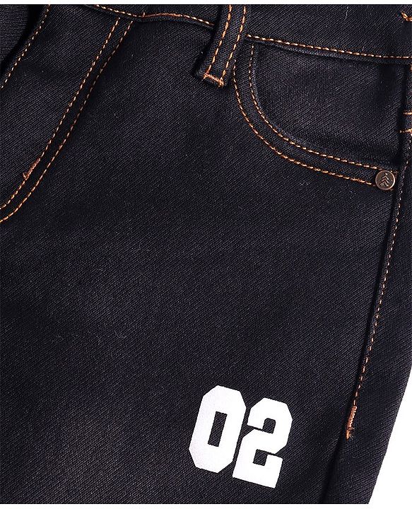 Pine Kids Full Length Washed Denim Jeans - Black