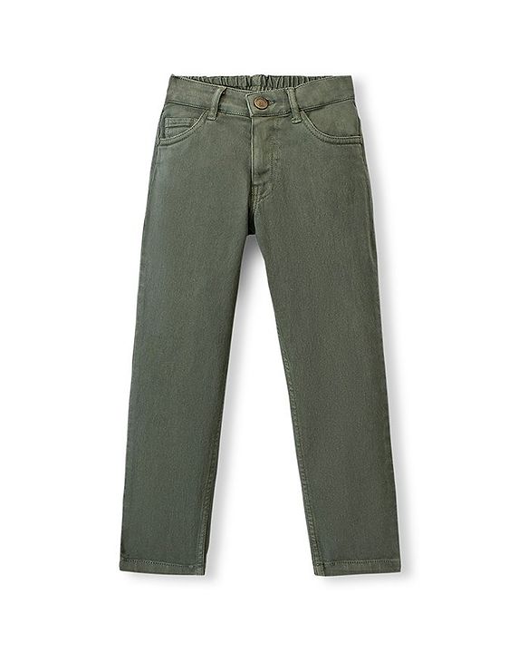 Pine Kids Denim Full Length Washed Jeans - Olive Green