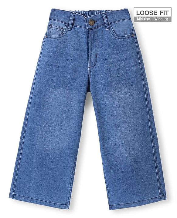 Pine Kids Denim Woven Ankle Length Washed Jeans - Blue