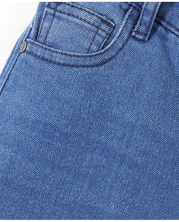 Pine Kids Denim Woven Ankle Length Washed Jeans - Blue