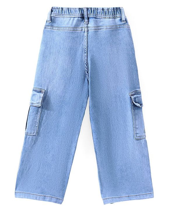 Pine Kids Full Length Washed Denim Jeans - Light Blue