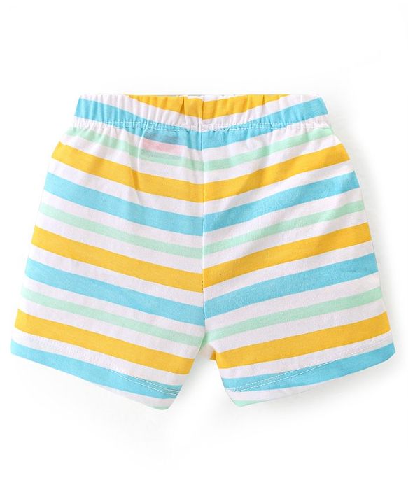 Babyhug 100% Cotton Knit Striped Trunk Pack of 3 - Multicolor