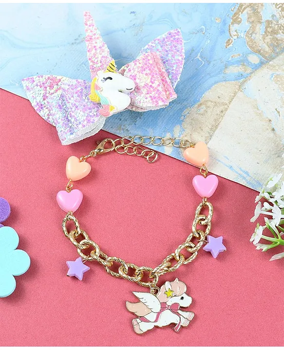Candy Charm Necklace & Bracelet Set - Pink | Asthetika