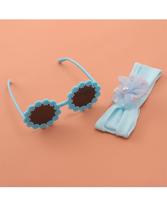 Babyhug Sunglasses with Headband Flower Applique - Red