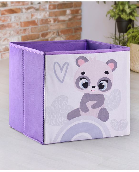 Babyhug Foldable Storage Bin Animal Outing Print - Red