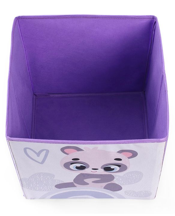 Babyhug Foldable Storage Bin Animal Outing Print - Red