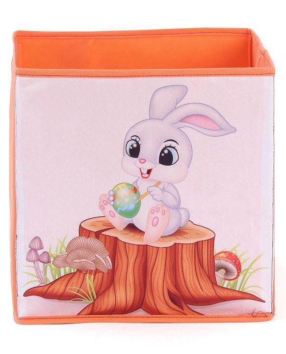 Babyhug Foldable Storage Bin Animal Outing Print - Red