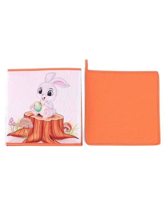 Babyhug Foldable Storage Bin Animal Outing Print - Red