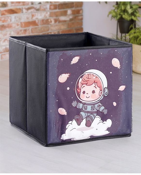 Babyhug Foldable Storage Bin Animal Outing Print - Red