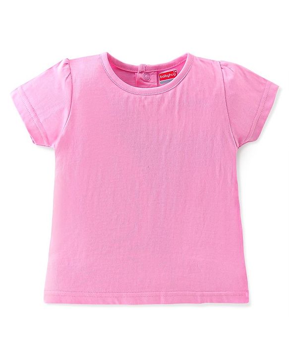 Babyhug Cotton Knit Floral Printed Dungaree with Half Sleeves Inner Tee - Multicolour