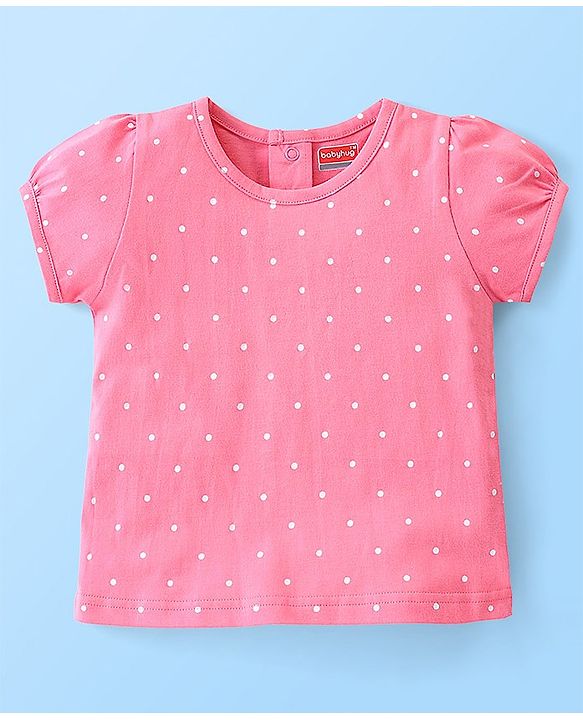 Babyhug Single Jersey Cotton Knit Dungaree & Half Sleeves Inner Tee Set Floral Print - Multicolour