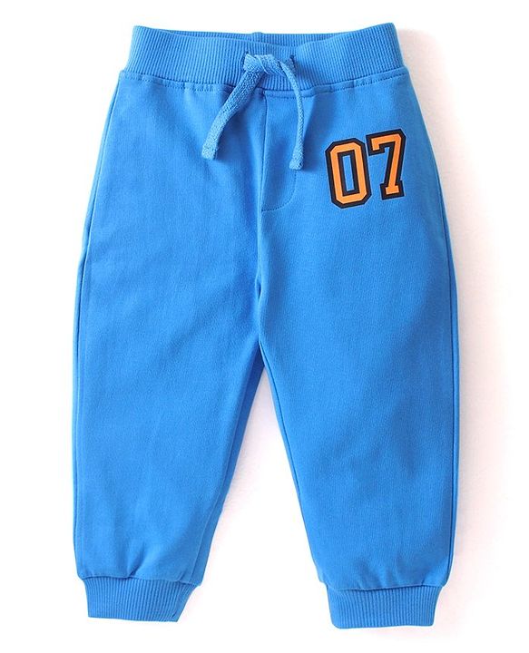 Babyhug Cotton Knit Full Length Lounge Pant Stripe Design Pack of 2- Blue