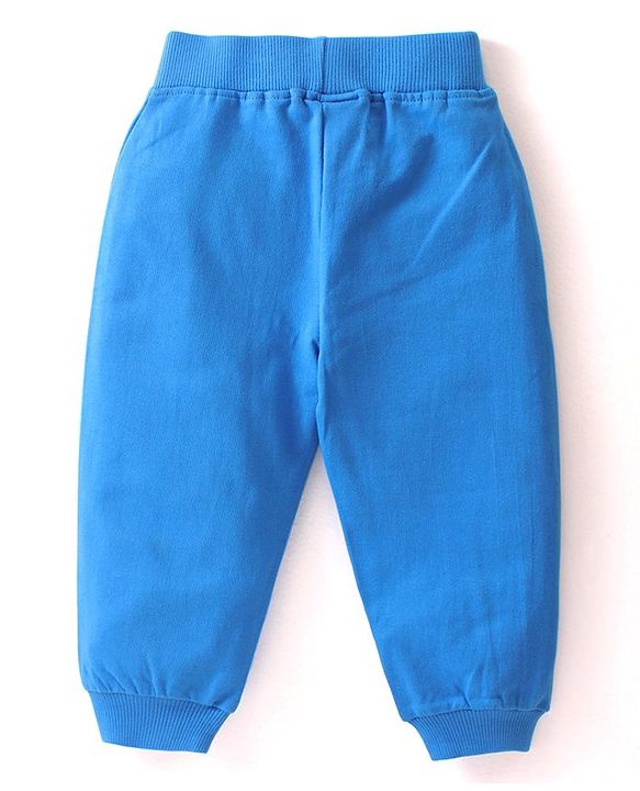 Babyhug Cotton Knit Full Length Lounge Pant Stripe Design Pack of 2- Blue
