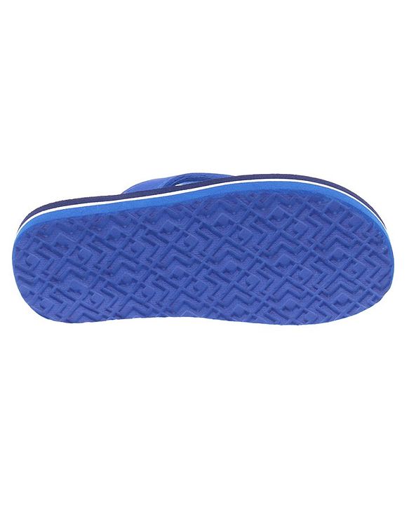 Pine Kids Slip On Flip Flops Boat Print - Sky Blue