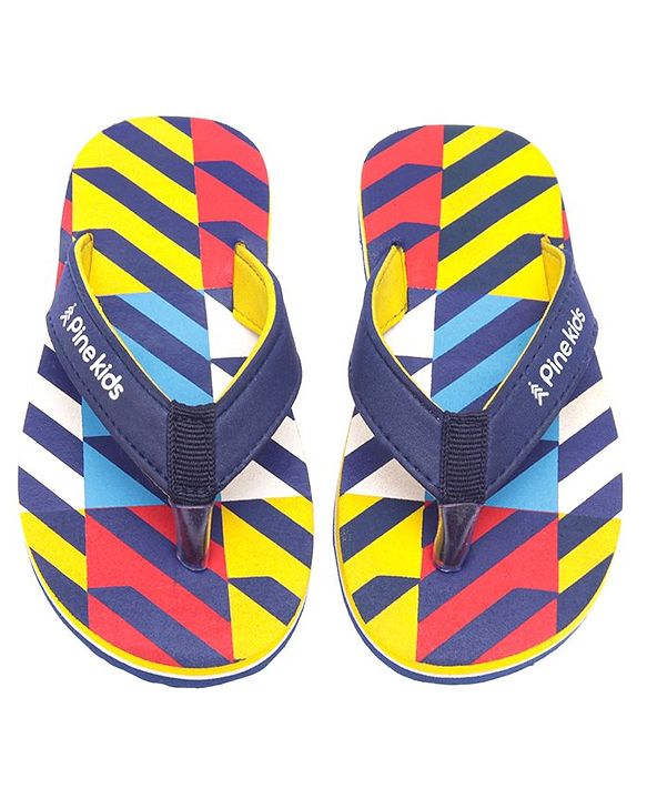 Pine Kids Slip On Flip Flops Stripe Design - Multicolour