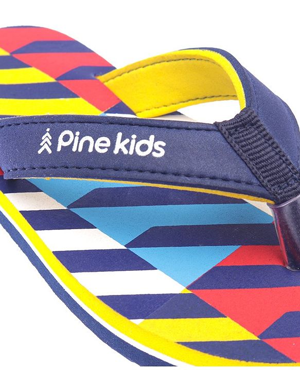 Pine Kids Slip On Flip Flops Stripe Design - Multicolour