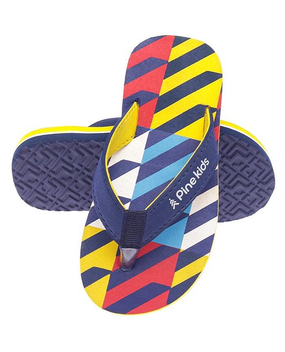 Pine Kids Slip On Flip Flops Stripe Design - Multicolour