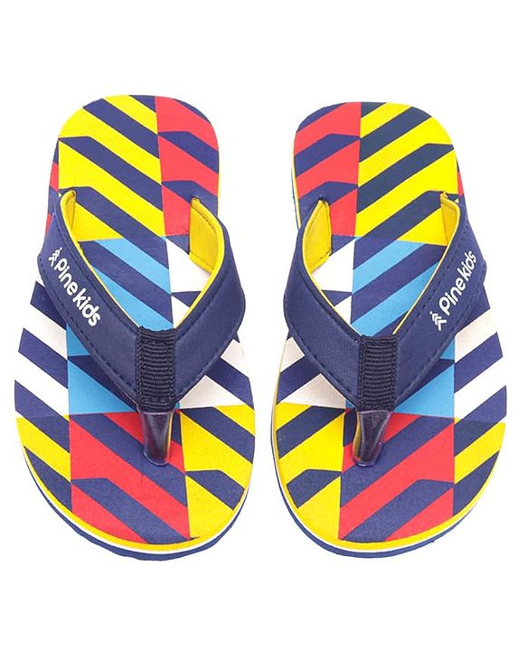 Pine Kids Slip On Flip Flops Stripe Design - Multicolour