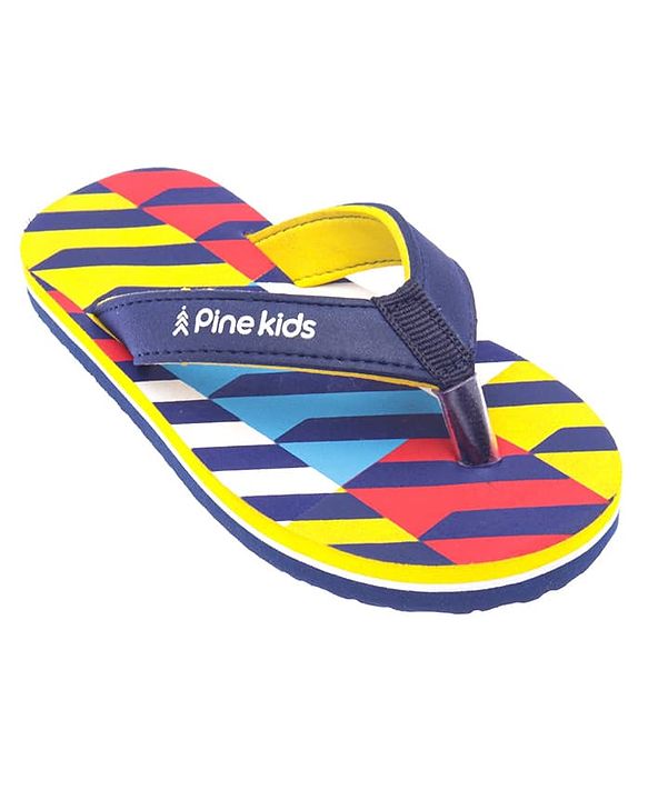 Pine Kids Slip On Flip Flops Stripe Design - Multicolour