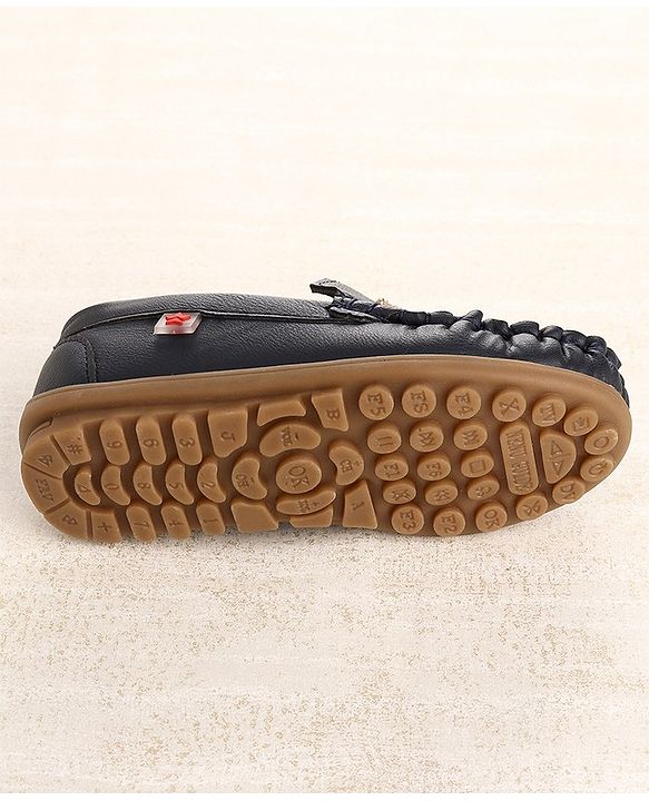 Cute Walk by Babyhug Slip On  Loafer Shoes Crown Applique - Blue