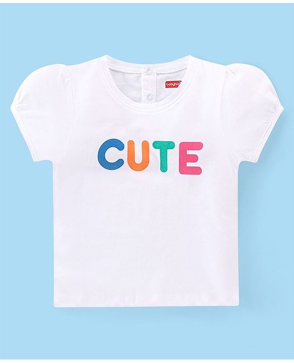Babyhug 100% Cotton Knit Half Sleeves T-Shirt & Dungaree Set Polka Dot Print - Multicolor
