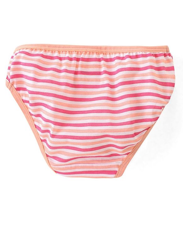 Babyhug 100% Cotton Knit Panties Floral Print Pack of 3 - Multicolour