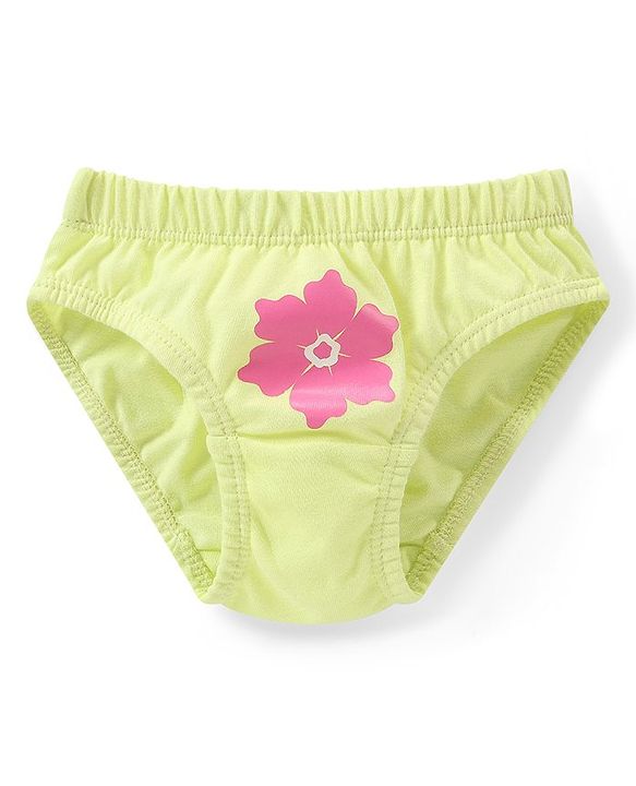 Babyhug 100% Cotton Knit Panties with Deer & Polka Dot Print Pack of 3 - Pink & Green