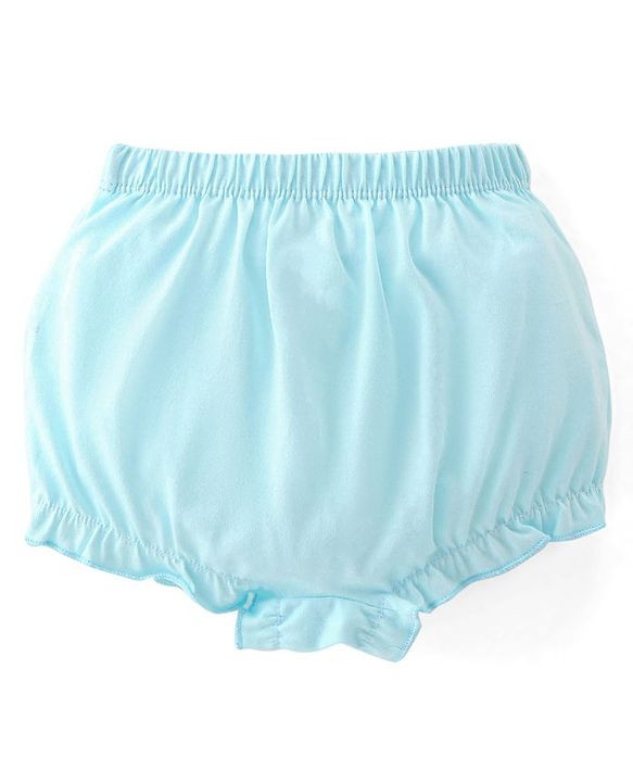 Babyhug 100% Cotton Knit Bloomers Striped & Floral Print  Pack of 3- Blue & Pink