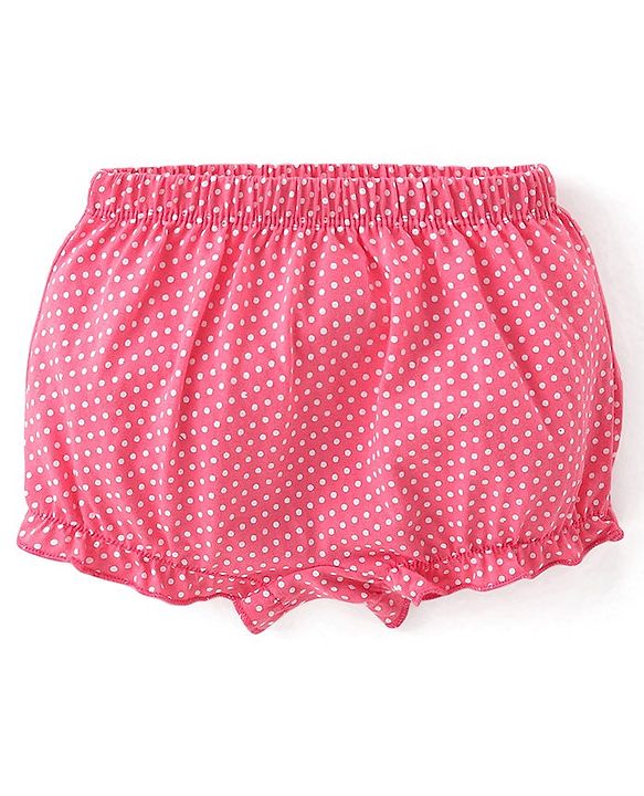 Babyhug 100% Cotton Bloomer Heart Print Pack of 3 - Multicolour