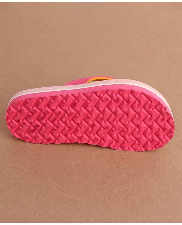 Cute Walk by Babyhug Slip On Flip Flops Floral & Toucans Print- Pink