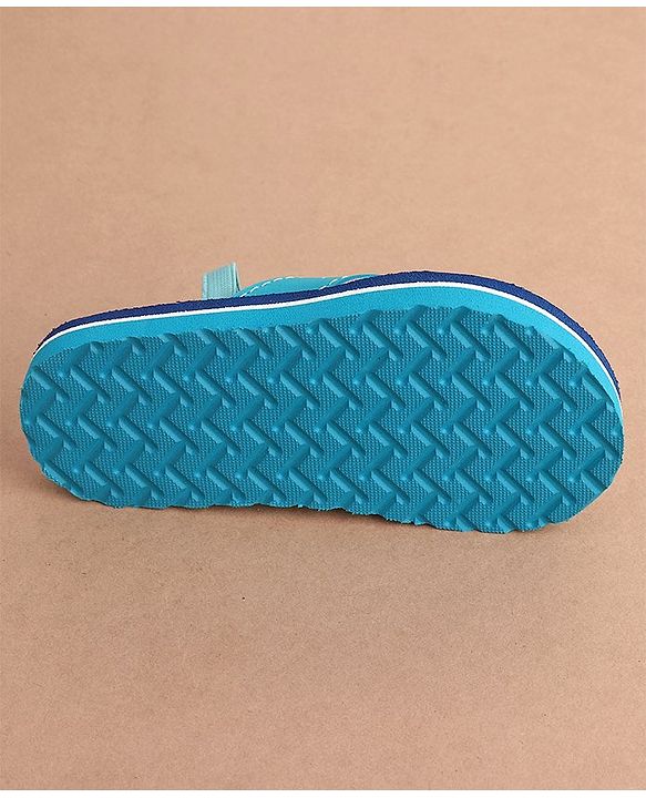 Cute Walk by Babyhug Back Strap Slip On Flip Flops with Floral Design - Blue
