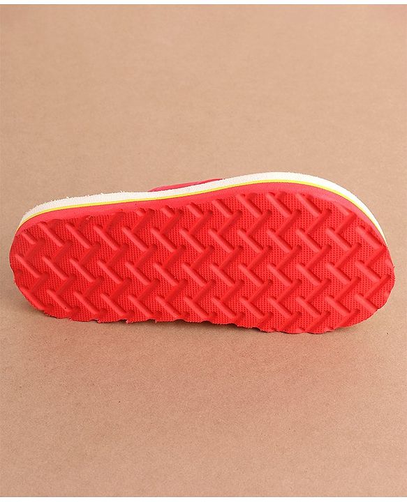Cute Walk by Babyhug Slip On  Flip Flops with Fruit Design- Red