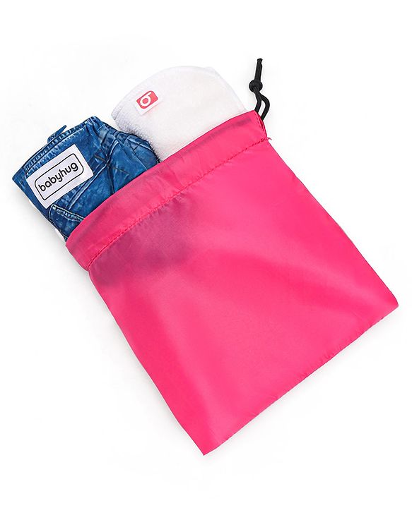 Babyhug Mother Bag with Accessories Combo With Elephant Print Set of 5 - Navy & Pink