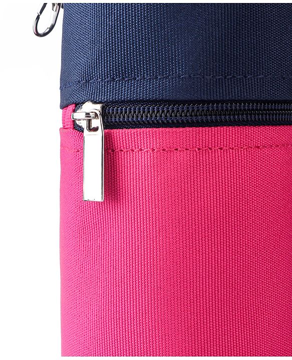 Babyhug Insulated Feeding Bottle Cover With Zip- Pink & Navy Blue
