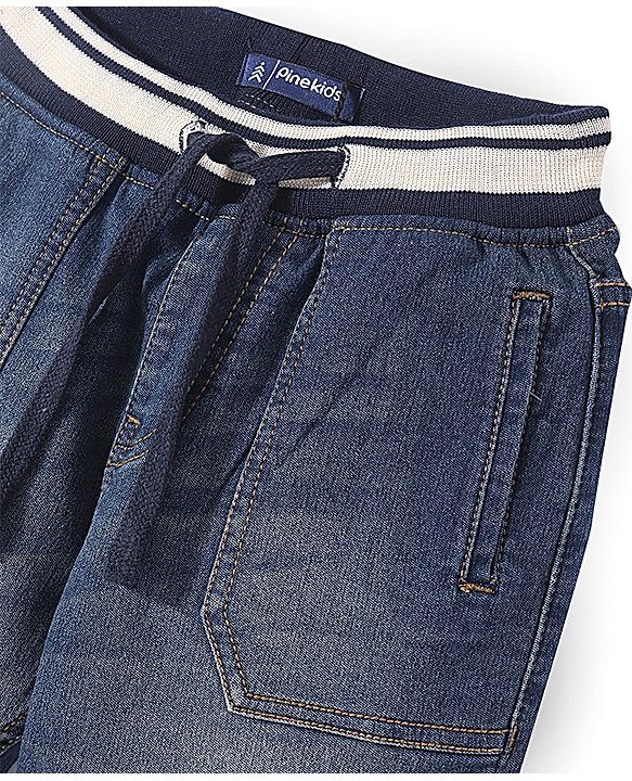 Pine Kids Denim Full Length  Washed Jeans - Blue