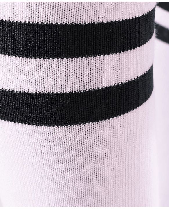 Pine Ative Knee Length Football Socks Striped- White