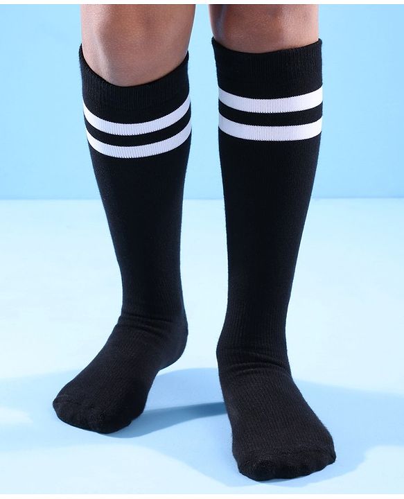 Pine Active  Knee  Length Football Socks Striped- Black