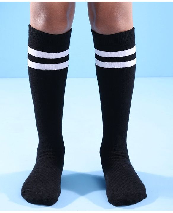 Pine Active  Knee  Length Football Socks Striped- Black