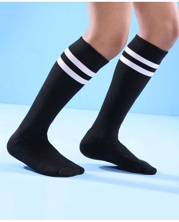 Pine Active  Knee  Length Football Socks Striped- Black