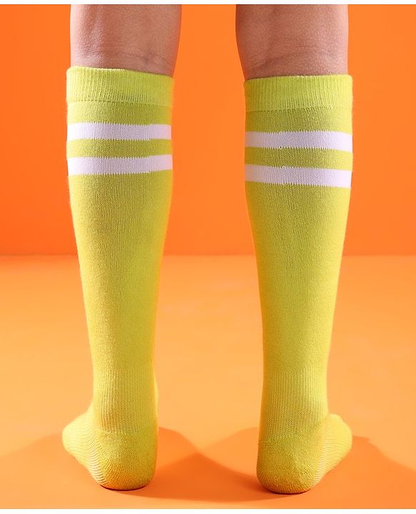 Pine Active Cotton Lycra Knit Knee Length Football Socks - Green