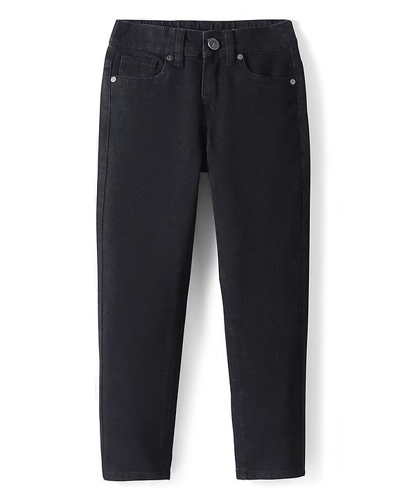 Pine Kids Denim Ankle Length Washed Jeans -Black