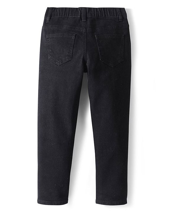 Pine Kids Denim Ankle Length Washed Jeans -Black
