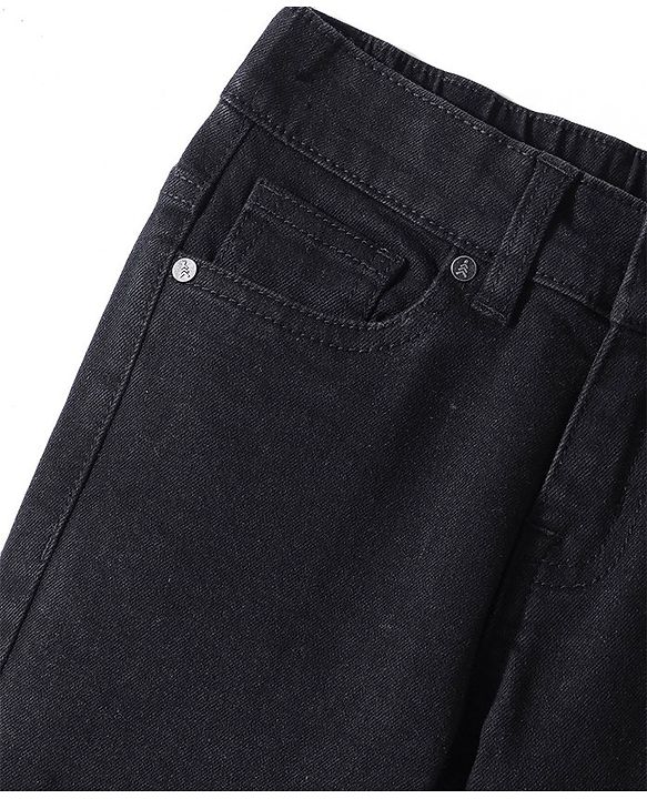 Pine Kids Denim Ankle Length Washed Jeans -Black