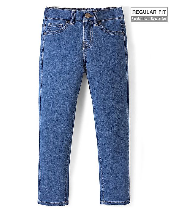 Pine Kids Ankle Length Washed Jeans - Mid Wash