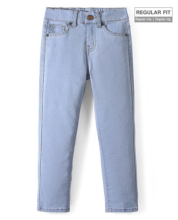 Pine Kids Denim Ankle Length Washed Jeans - Ice Blue