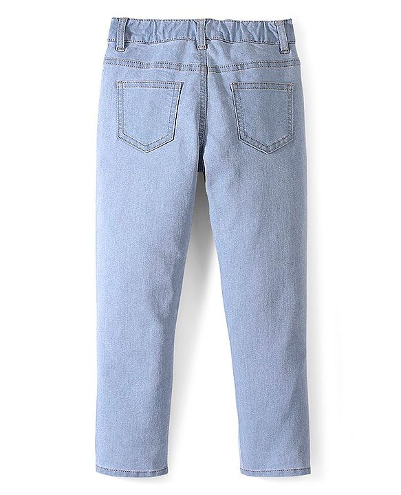 Pine Kids Denim Ankle Length Washed Jeans - Ice Blue