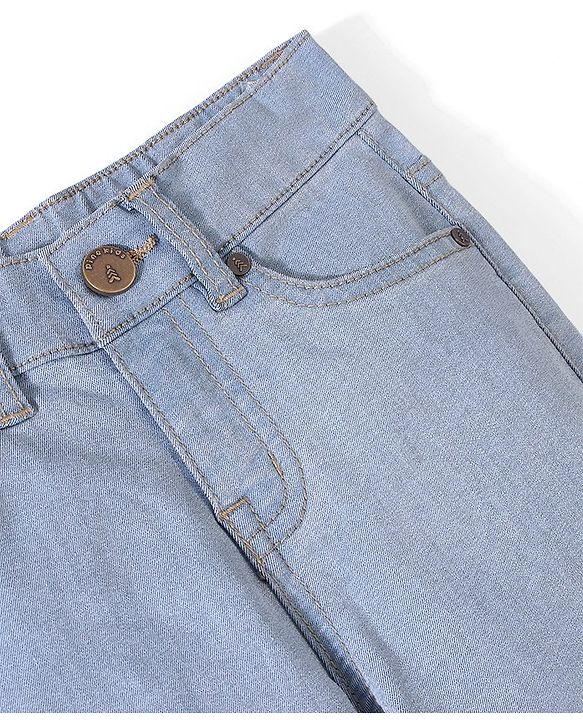 Pine Kids Denim Ankle Length Washed Jeans - Ice Blue