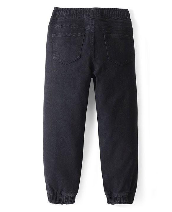 Pine Kids Denim Woven Full Length Washed Jeans- Black
