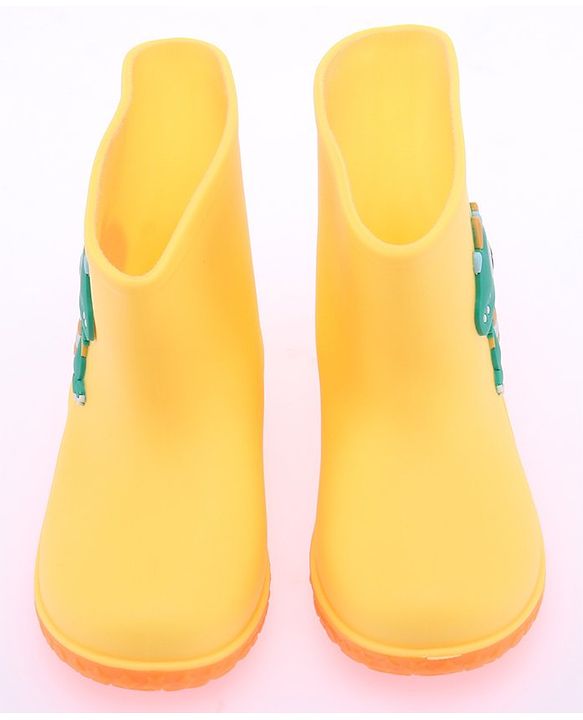 Cute Walk by Babyhug Gumboots with Dino Applique -Yellow
